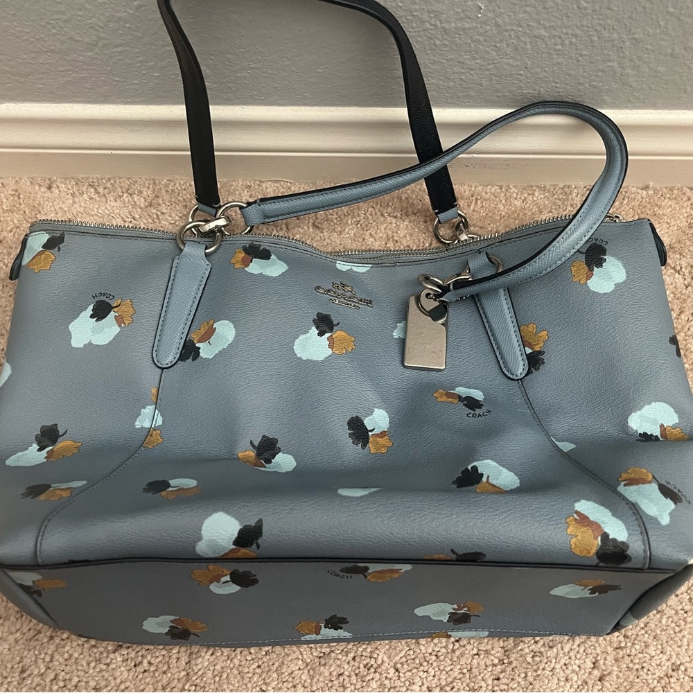 Floral Leather Coach Purse from Outlet